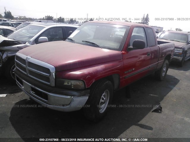 3B7HC13Z01G700253 - 2001 DODGE RAM 1500 RED photo 2