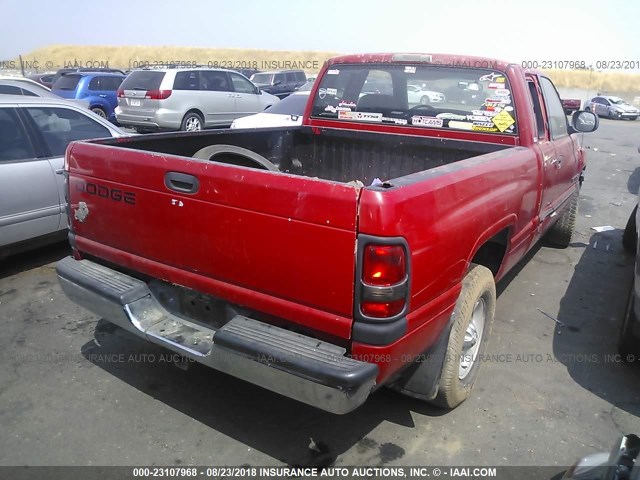 3B7HC13Z01G700253 - 2001 DODGE RAM 1500 RED photo 4