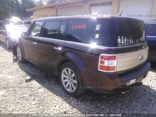 2FMHK6DC3ABB21637 - 2010 FORD FLEX LIMITED BURGUNDY photo 3