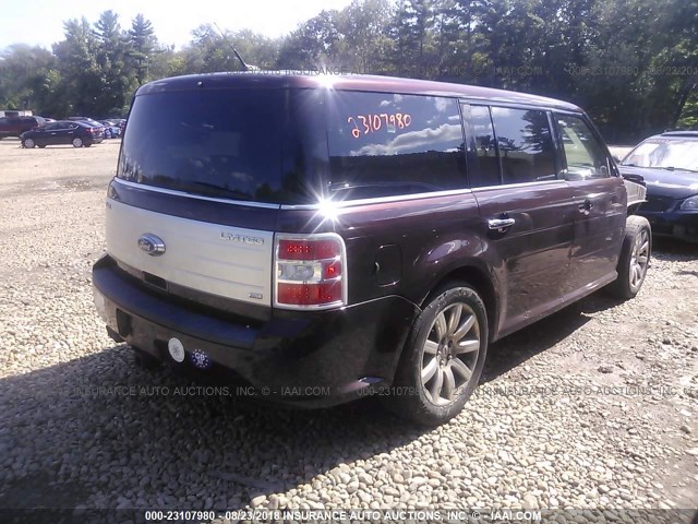 2FMHK6DC3ABB21637 - 2010 FORD FLEX LIMITED BURGUNDY photo 4