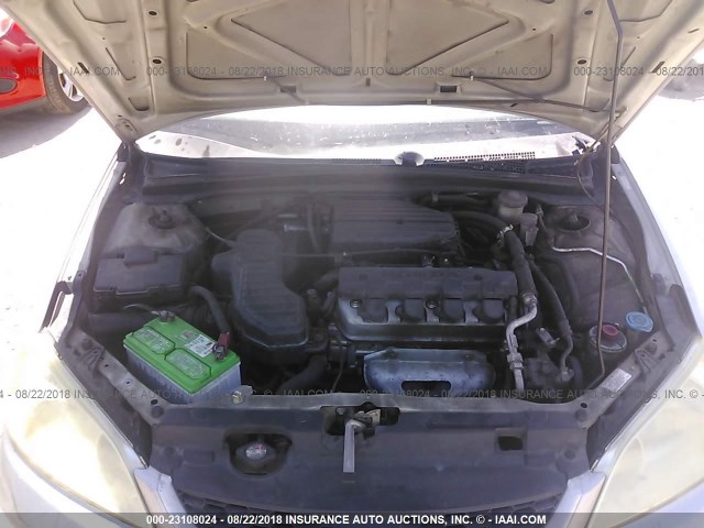 1HGEM21164L018280 - 2004 HONDA CIVIC DX VP SILVER photo 10