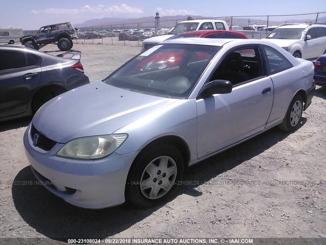 1HGEM21164L018280 - 2004 HONDA CIVIC DX VP SILVER photo 2