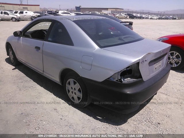 1HGEM21164L018280 - 2004 HONDA CIVIC DX VP SILVER photo 3