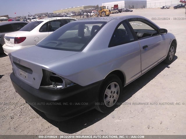 1HGEM21164L018280 - 2004 HONDA CIVIC DX VP SILVER photo 4