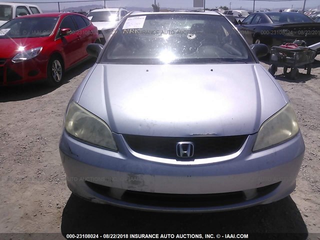 1HGEM21164L018280 - 2004 HONDA CIVIC DX VP SILVER photo 6