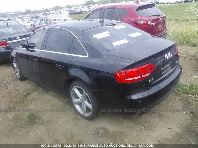 WAUEFAFL3BN041091 - 2011 AUDI A4 PREMIUM PLUS BLACK photo 3