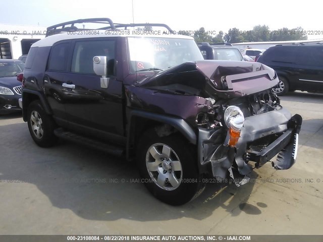 JTEZU11F770016559 - 2007 TOYOTA FJ CRUISER MAROON photo 1