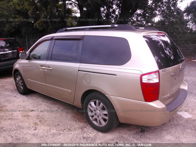 KNDMB233166059271 - 2006 KIA SEDONA EX/LX TAN photo 3