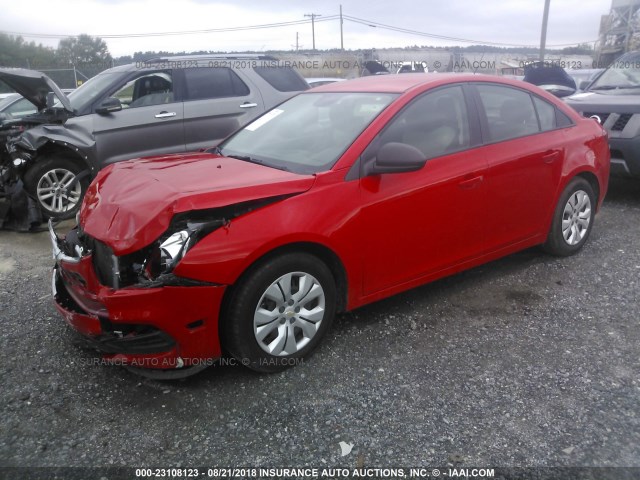 1G1PC5SH8G7171000 - 2016 CHEVROLET CRUZE LIMITED LS RED photo 2