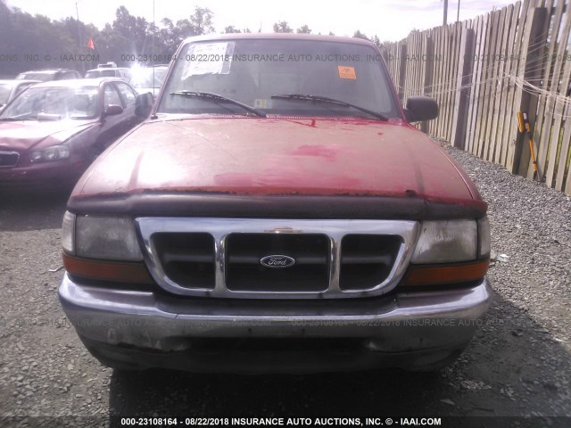 1FTZR15X6YTB20131 - 2000 FORD RANGER SUPER CAB RED photo 6