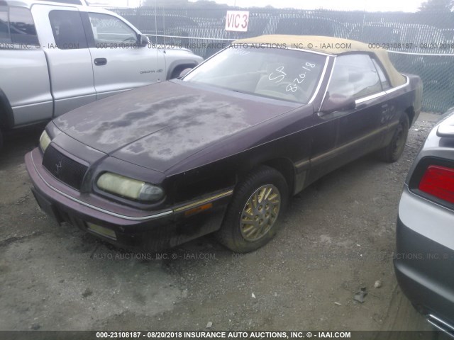 1C3EU4538RF242750 - 1994 CHRYSLER LEBARON GTC/LX PURPLE photo 2