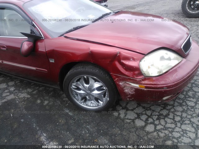 1MEFM55S6YG602408 - 2000 MERCURY SABLE LS PREMIUM MAROON photo 6