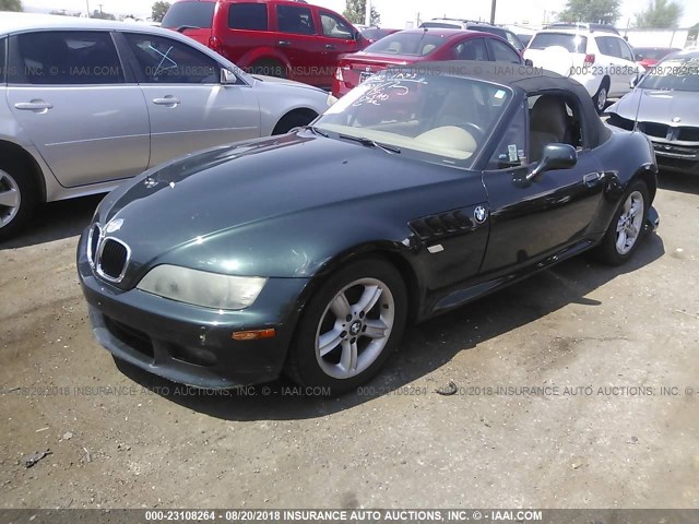 4USCH9340YLF83959 - 2000 BMW Z3 2.3 GREEN photo 2