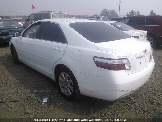 4T1BB46K07U029600 - 2007 TOYOTA CAMRY NEW GENERAT HYBRID WHITE photo 3