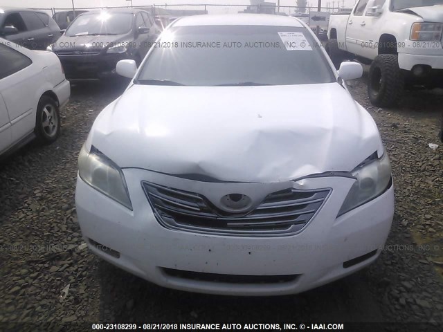 4T1BB46K07U029600 - 2007 TOYOTA CAMRY NEW GENERAT HYBRID WHITE photo 6