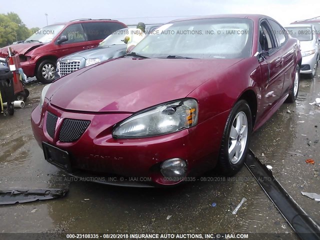 2G2WP552161115687 - 2006 PONTIAC GRAND PRIX Темно-червоний фото 2