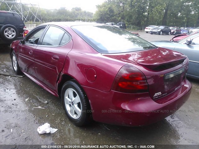 2G2WP552161115687 - 2006 PONTIAC GRAND PRIX Темно-червоний фото 3