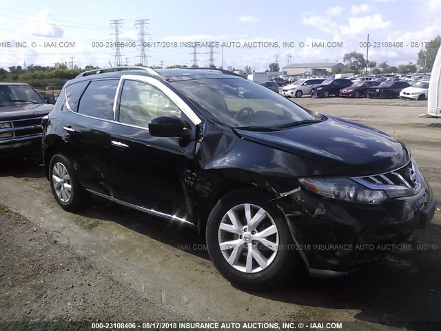 JN8AZ1MWXCW229449 - 2012 NISSAN MURANO S/SL/LE BLACK photo 1