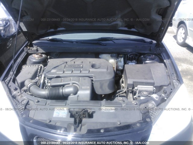 1G2ZF58B674192640 - 2007 PONTIAC G6 VALUE LEADER/BASE BLACK photo 10