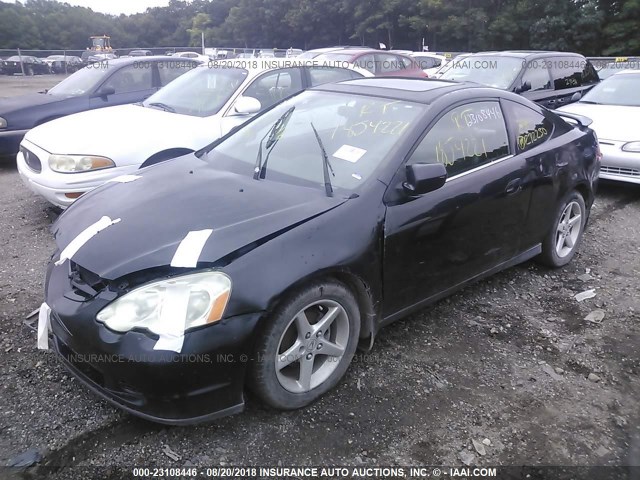 JH4DC54814S012639 - 2004 ACURA RSX BLACK photo 2