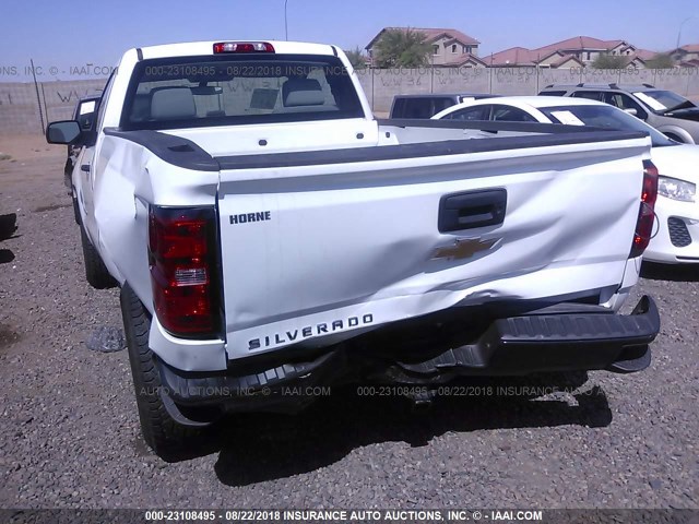 1GCNCNEH6GZ422546 - 2016 CHEVROLET SILVERADO C1500/C1500  LS WHITE photo 6