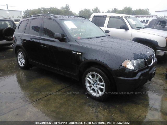 WBXPA73414WC44560 - 2004 BMW X3 2.5I BLACK photo 1