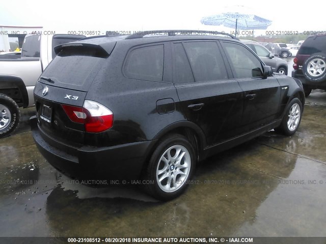 WBXPA73414WC44560 - 2004 BMW X3 2.5I BLACK photo 4