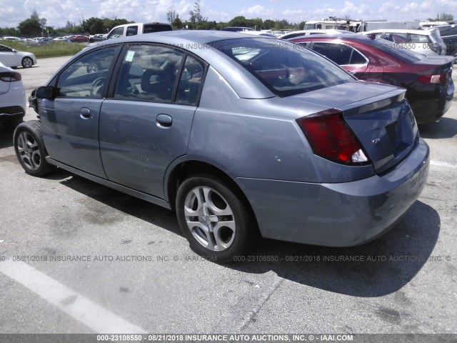 1G8AL52F73Z133908 - 2003 SATURN ION LEVEL 3 GRAY photo 3