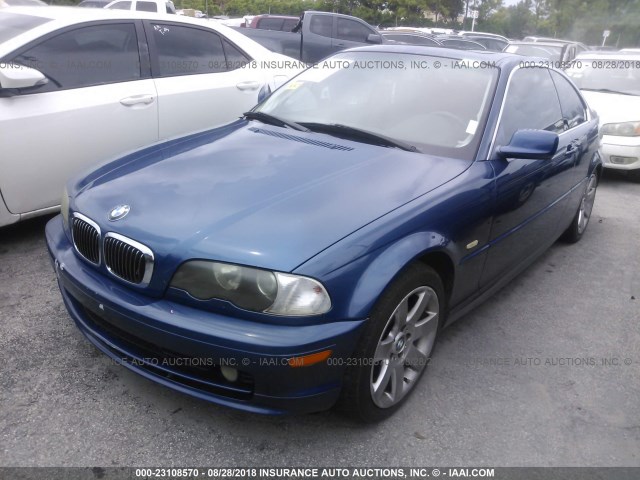 WBABN33402PG58101 - 2002 BMW 325 CI BLUE photo 2