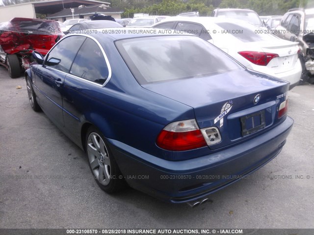 WBABN33402PG58101 - 2002 BMW 325 CI BLUE photo 3