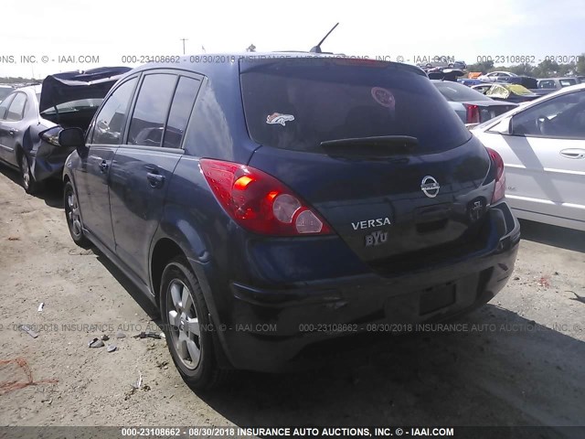 3N1BC13E27L410179 - 2007 NISSAN VERSA S/SL BLUE photo 3