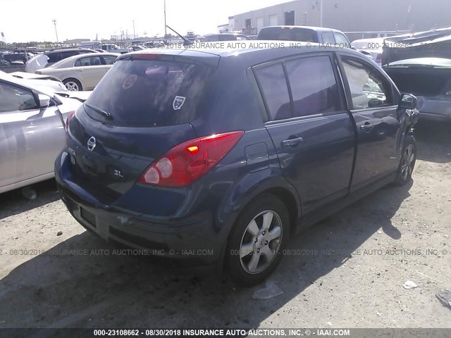 3N1BC13E27L410179 - 2007 NISSAN VERSA S/SL BLUE photo 4