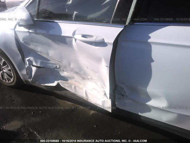 3FA6P0G72ER269283 - 2014 FORD FUSION S WHITE photo 6