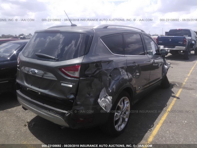 1FMCU0J95EUD43560 - 2014 FORD ESCAPE TITANIUM GRAY photo 4