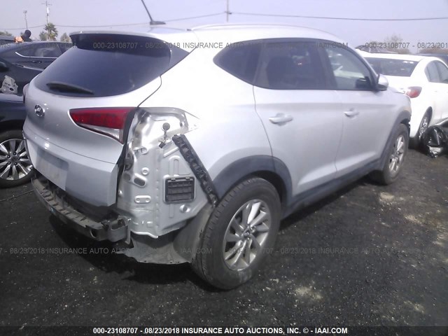 KM8J33A40GU075455 - 2016 HYUNDAI TUCSON LIMITED/SPORT AND ECO/SE SILVER photo 4