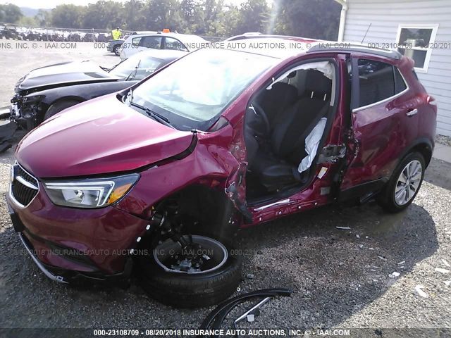 KL4CJASB7JB587408 - 2018 BUICK ENCORE PREFERRED RED photo 2