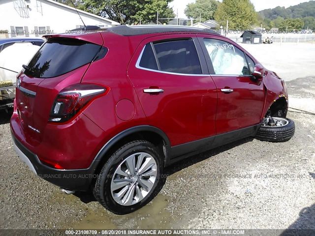 KL4CJASB7JB587408 - 2018 BUICK ENCORE PREFERRED RED photo 4