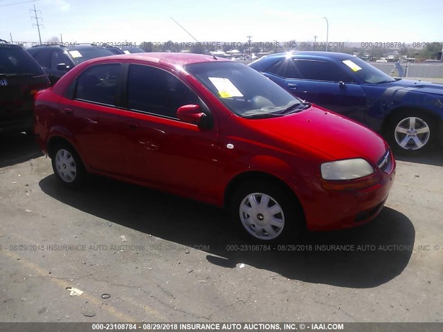 KL1TD52665B470987 - 2005 CHEVROLET AVEO LS RED photo 1