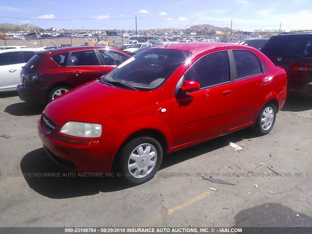 KL1TD52665B470987 - 2005 CHEVROLET AVEO LS RED photo 2