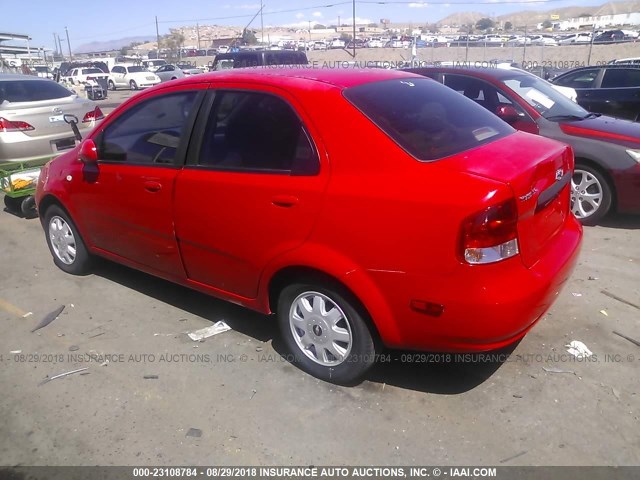 KL1TD52665B470987 - 2005 CHEVROLET AVEO LS RED photo 3