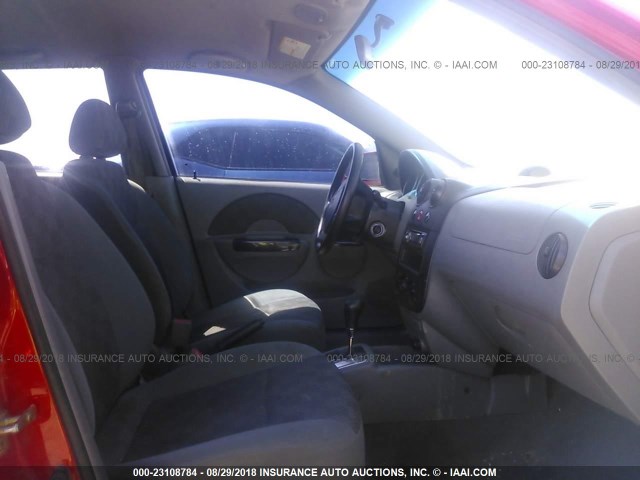 KL1TD52665B470987 - 2005 CHEVROLET AVEO LS RED photo 5