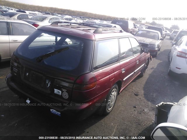 4S3BK4259W6308275 - 1998 SUBARU LEGACY BRIGHTON/SE MAROON photo 4