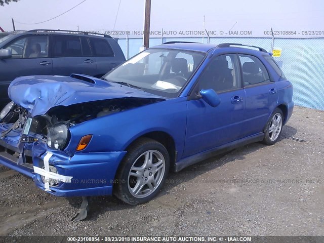 JF1GG29632G804676 - 2002 SUBARU IMPREZA WRX BLUE photo 2