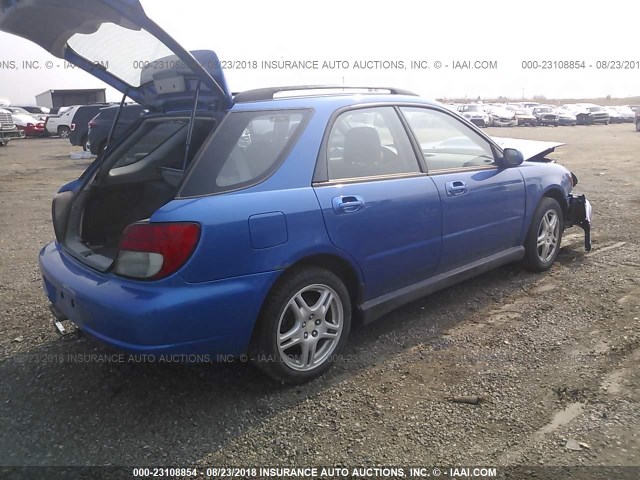 JF1GG29632G804676 - 2002 SUBARU IMPREZA WRX BLUE photo 4