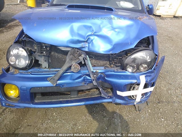 JF1GG29632G804676 - 2002 SUBARU IMPREZA WRX BLUE photo 6