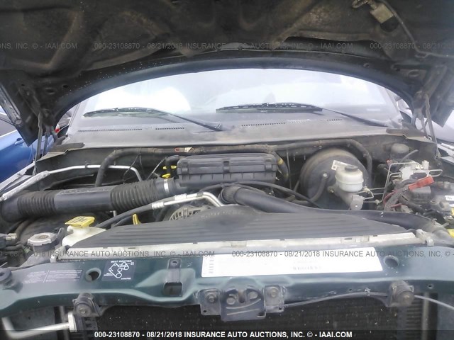 3B7HF13Z8YG118158 - 2000 DODGE RAM 1500 GREEN photo 10