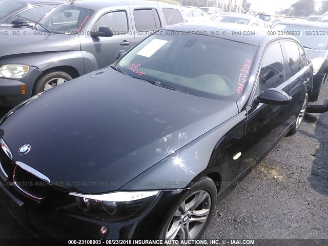 WBAVC53588FZ86773 - 2008 BMW 328 I SULEV BLACK photo 2