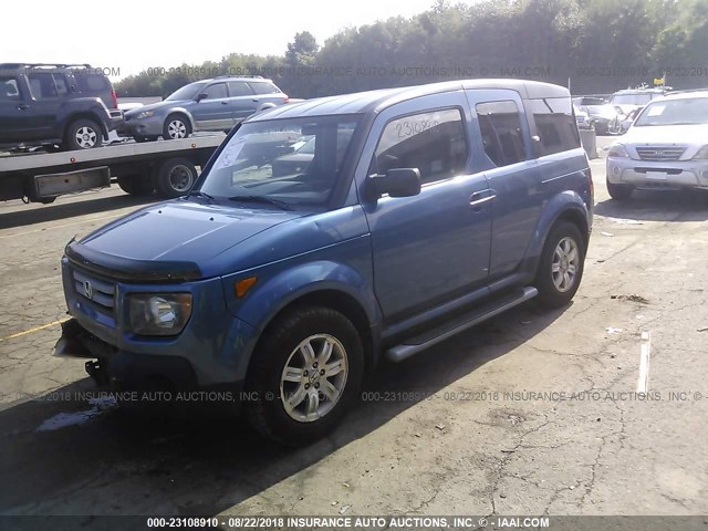 5J6YH28748L018692 - 2008 HONDA ELEMENT EX BLUE photo 2