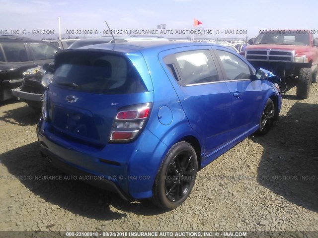 1G1JD6SBXJ4101429 - 2018 CHEVROLET SONIC LT BLUE photo 4