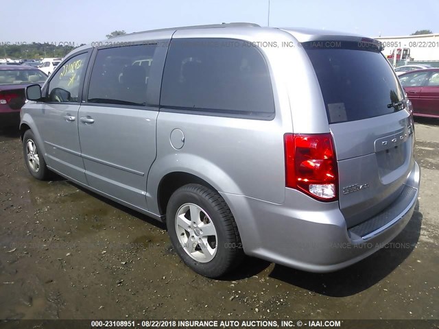 2C4RDGCG0DR550551 - 2013 DODGE GRAND CARAVAN SXT GRAY photo 3